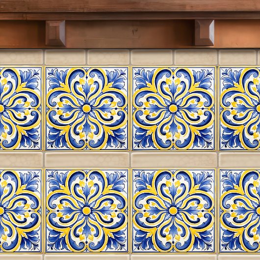 サンシャインマジ王室のカブルー鮮やかイエロー タイル