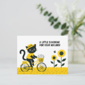 サンシャインメール付き自転車用キャットメールキャリア ポストカード (スタンド正面)