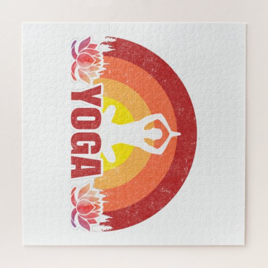 サンシャインヨガヨギロータスフラワー ジグソーパズル (横)