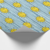 サンシャインラッピング紙流木ビーチ。 ラッピングペーパー (角)