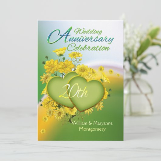 サンシャインラブ 20周年結婚記念日パーティー 招待状 (スタンド正面)