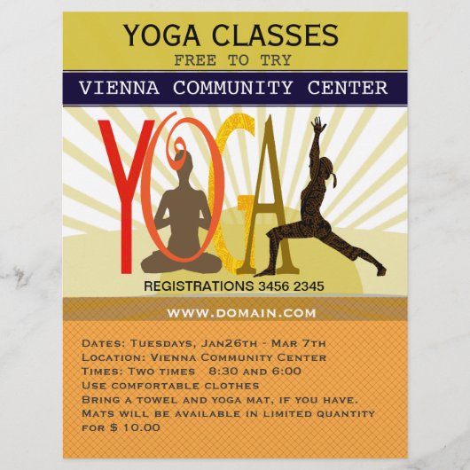 サンシャインレイズスポーツフィットネスヨガポーズカスタマイズ チラシ (正面)