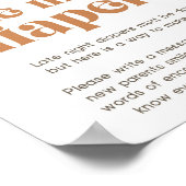 サンシャインレイトナイトおむつボホベイビーシャワーサイン ポスター (角)