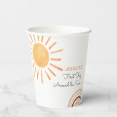 サンシャインレインボーのまわりにトリップザ・サン1歳の誕生日 紙コップ (裏面)