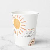 サンシャインレインボーのまわりにトリップザ・サン1歳の誕生日 紙コップ (正面)