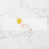 サンシャインレインボーウォーターボトルラベルバースデーパーティー ペットボトルラベル (シングルラベル)