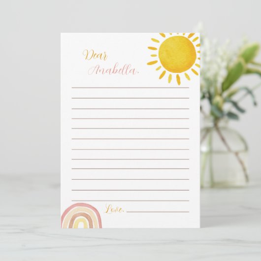 サンシャインレインボータイムカプセルノートメッセージカード サンキューカード (スタンド正面)