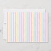 サンシャインレインボーパステル誕生日 招待状 (裏面)