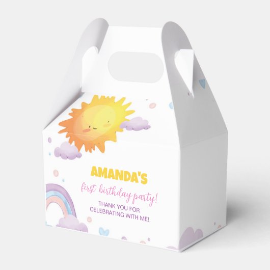 サンシャインレインボービーボックスバースデーパーティー フェイバーボックス (正面サイド)
