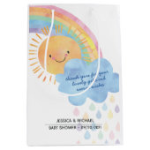 サンシャインレインボーベビーシャワー ミディアムペーパーバッグ (正面)