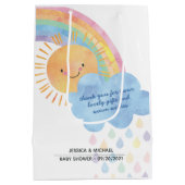 サンシャインレインボーベビーシャワー ミディアムペーパーバッグ (裏面)