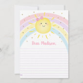 サンシャインレインボー誕生日タイムカプセルカード 招待状 (正面)