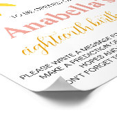 サンシャインレインボー誕生日タイムカプセルサイン ポスター (角)