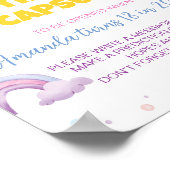 サンシャインレインボー誕生日タイムカプセルサイン ポスター (角)