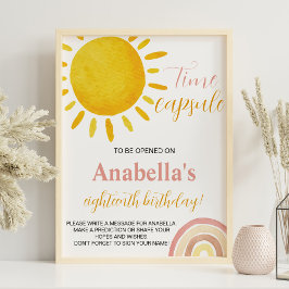 サンシャインレインボー誕生日タイムカプセルサイン ポスター
