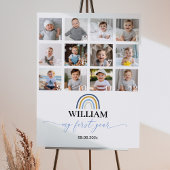 サンシャインレインボー誕生日フォトマイルストーンポスター ポスター