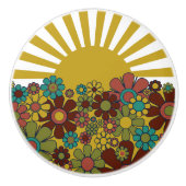 サンシャインレトロガーデンヴィンテージ美学 セラミックノブ (正面)