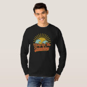 サンシャインレトロサンサマービーチ波をもたらす Tシャツ (正面フル)