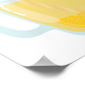 サンシャインレモネードアンドおもしろいスタンドバースデーパーティー ポスター (角)