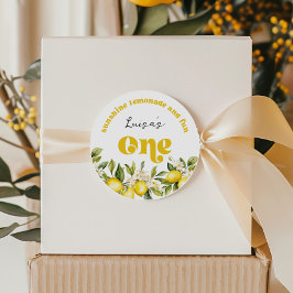 サンシャインレモネードレモン1st誕生日パーティー ラウンドシール