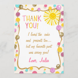 サンシャインレモネード誕生日サンキューカード サンキューカード