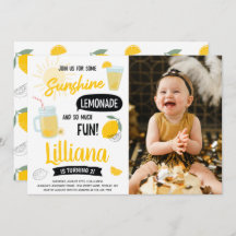 サンシャインレモネード&おもしろいAny Ageフォト誕生日
