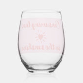 サンシャインワイングラスで愛を消費 ステムなしワイングラス (裏面)