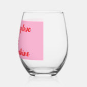 サンシャインワイングラスで愛を消費 ステムなしワイングラス (左)