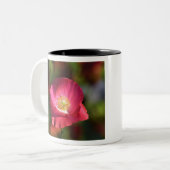 サンシャイン写真のピンクのポピー ツートーンマグカップ (正面左)