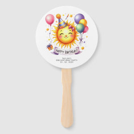サンシャイン名前をカスタムするハッピーバースデー ハンドファン