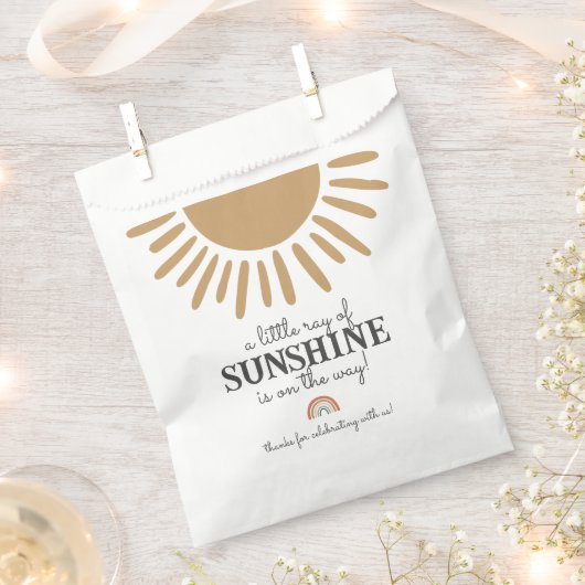 サンシャイン好みバッグの赤ちゃんシャワーまたは誕生日 フェイバーバッグ (クリップ留めされた状態)