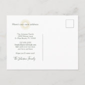 サンシャイン州は私たちの新しいホームパームツリーズビーチ 案内ポストカード (裏面)