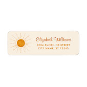 サンシャイン差出人住所 ラベル (正面)