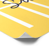 サンシャイン引用文ブライトイエローミニマリストハロー ポスター (角)