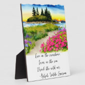 サンシャイン引用文風光明媚な卓上芸術に住む フォトプラーク (側面)