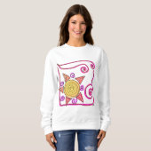 サンシャイン抽象芸術アートトゥ衣服 スウェットシャツ (正面フル)