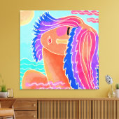 サンシャイン抽象芸術デジタ絵画ルの キャンバスプリント (インサイチュ (リビング))