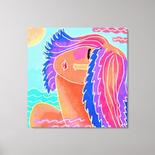 サンシャイン抽象芸術デジタ絵画ルの キャンバスプリント (正面)