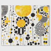 サンシャイン族:黄色の先住民模様 ラッピングペーパー (フラット)