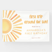 サンシャイン最初ののまわりに旅行は太陽1番目の誕生日 横断幕 (横)