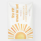 サンシャイン最初ののまわりに旅行は太陽1番目の誕生日 横断幕 (縦)