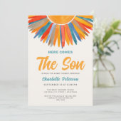 サンシャイン来ここの息子の男の子のシャワー 招待状 (スタンド正面)