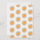 サンシャイン来ここの息子の男の子のシャワー 招待状 (裏面)