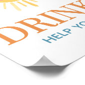 サンシャイン来ここの息子の赤ちゃんシャワー飲料 ポスター (角)