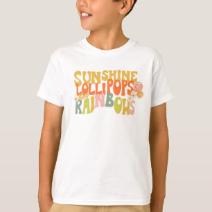 「サンシャイン棒つきキャンデーと虹」Tシャツ Tシャツ
