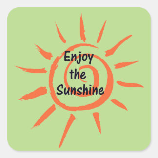 サンシャイン楽しむステッカー スクエアシール