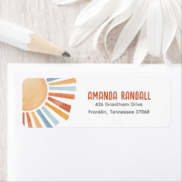 サンシャイン男女兼用ベビーシャワー差出人住所 ラベル