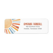 サンシャイン男女兼用ベビーシャワー差出人住所 ラベル (正面)