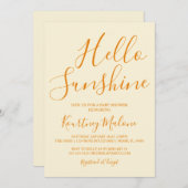 サンシャイン男女兼用ベビーシャワー招待状 招待状 (正面/裏面)