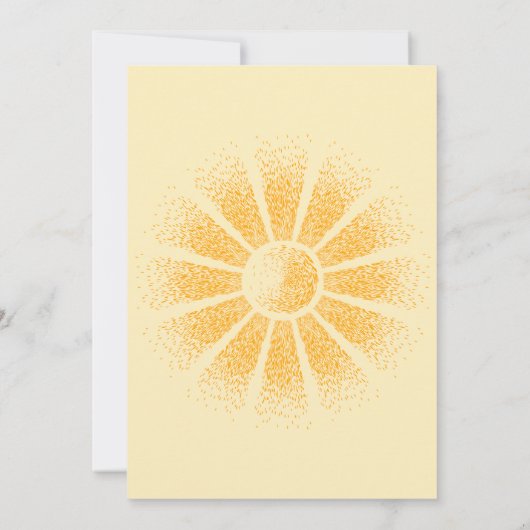 サンシャイン男女兼用ベビーシャワー 招待状 (裏面)